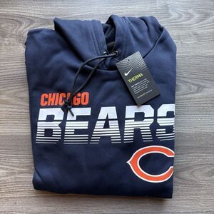 Chicago Bears Hoodie Mens Medium Nike Pullover Sweatshirt On Field NFL 100th NWT
